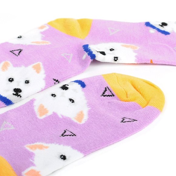 Women's Dog Novelty Socks Lavender - Picture 3 of 4